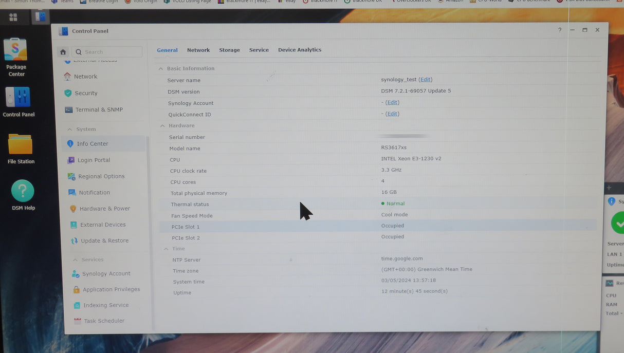 Synology RS3617xs 12-Bay Rackmount NAS: 16GB RAM, Dual-10GbE NIC, Diskless