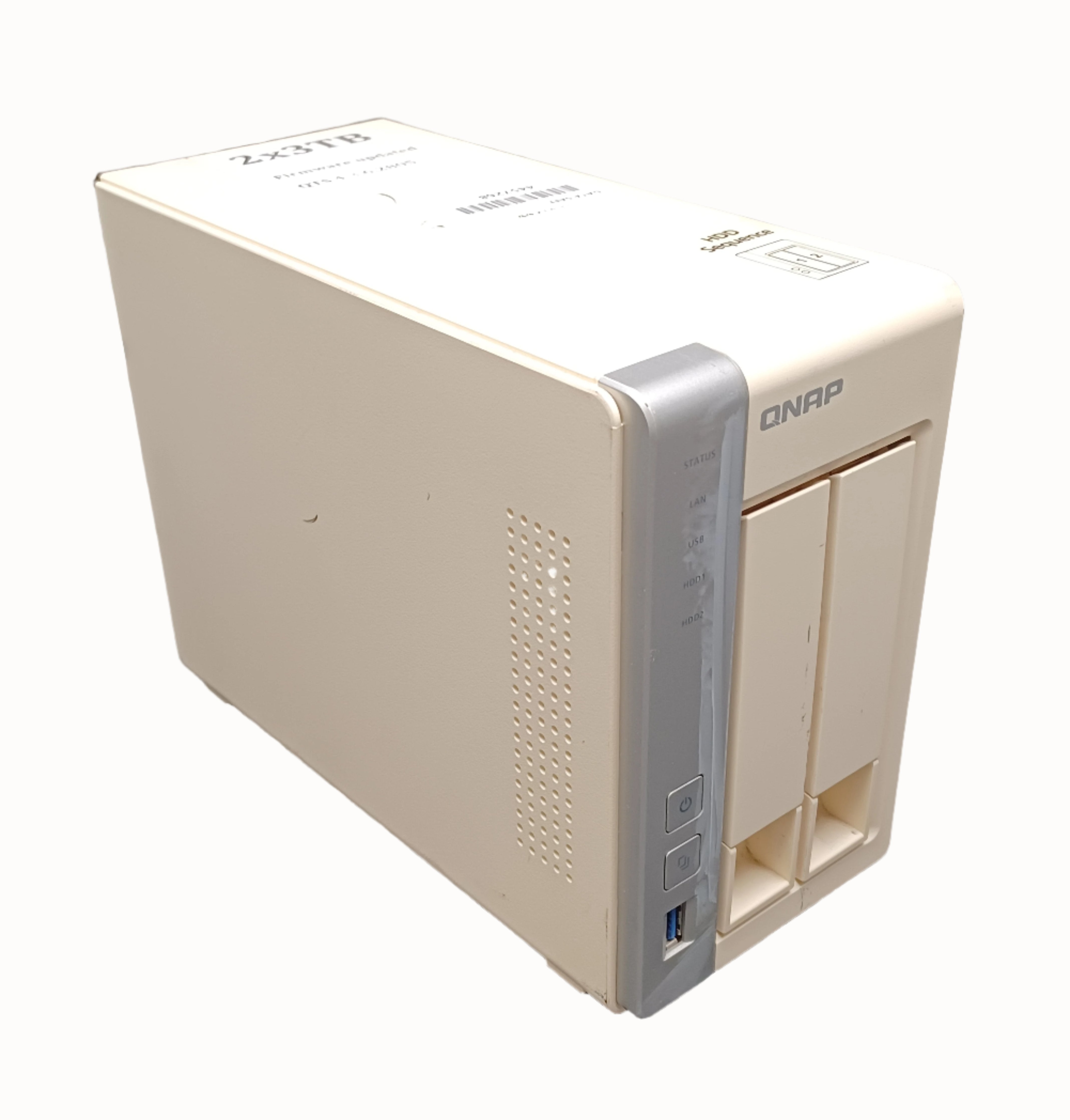 QNAP TS-231 2-Bay Desktop NAS: 2x 3TB Hard Drives, Updated