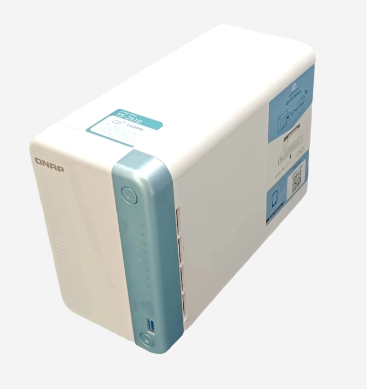 QNAP TS-251D 2-Bay Desktop NAS, 8GB RAM, 2x4TB Hard Drives, Updated Firmware