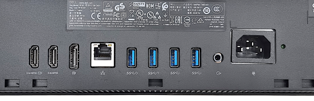 Dell OptiPlex 7460 AiO PC, 23" Core i3 8th Gen, 8GB RAM, 240GB SSD, Windows 11