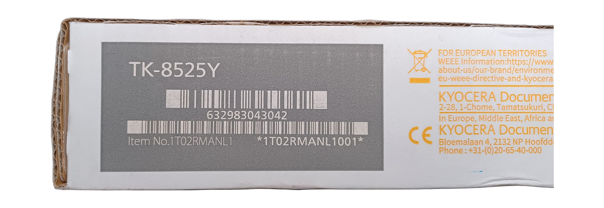 Genuine Sealed Kyocera TK-8525Y Yellow Laser Toner Cartridge