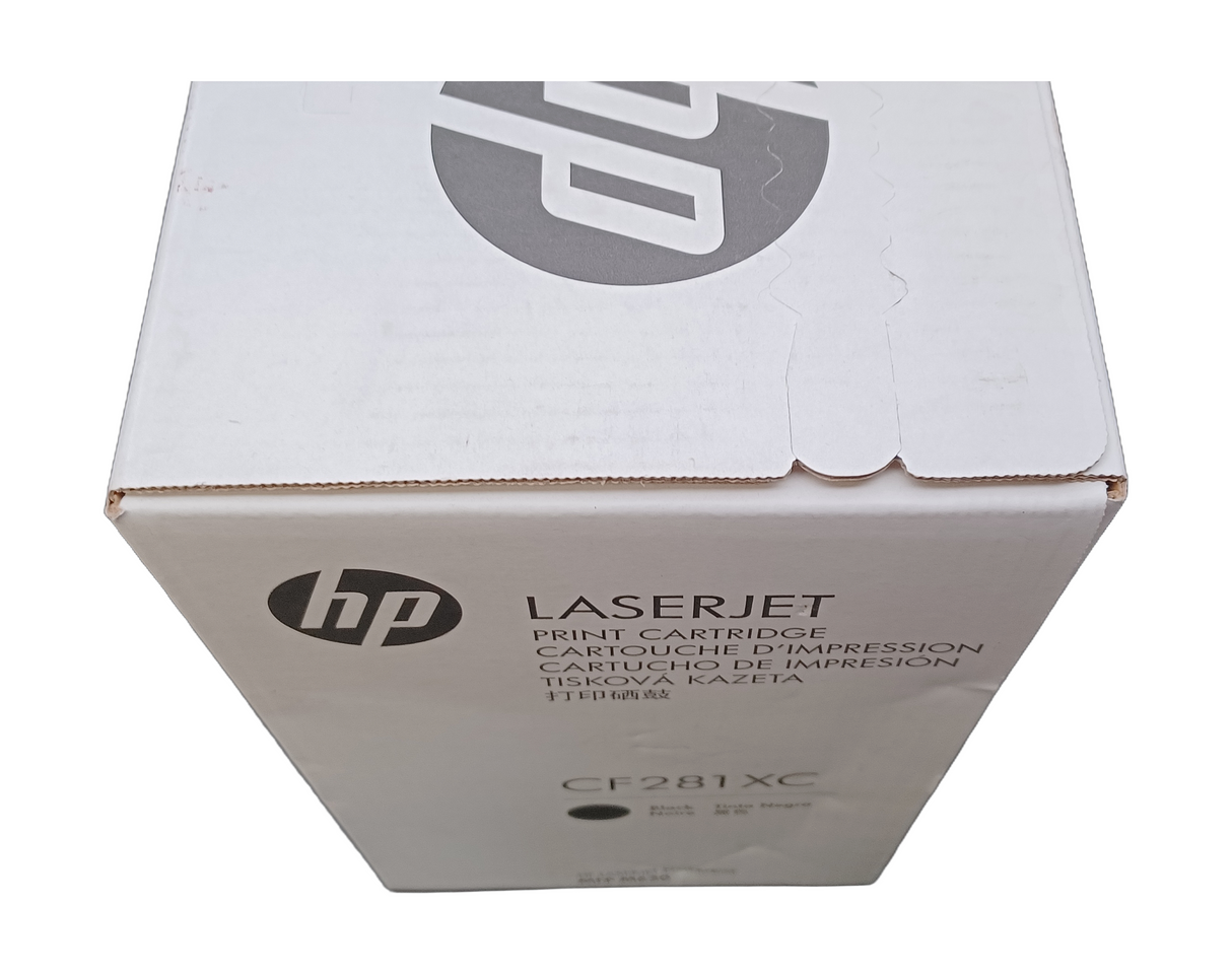 Cartouche de toner laser noire haute capacité HP CF281XC authentique, boîte simple
