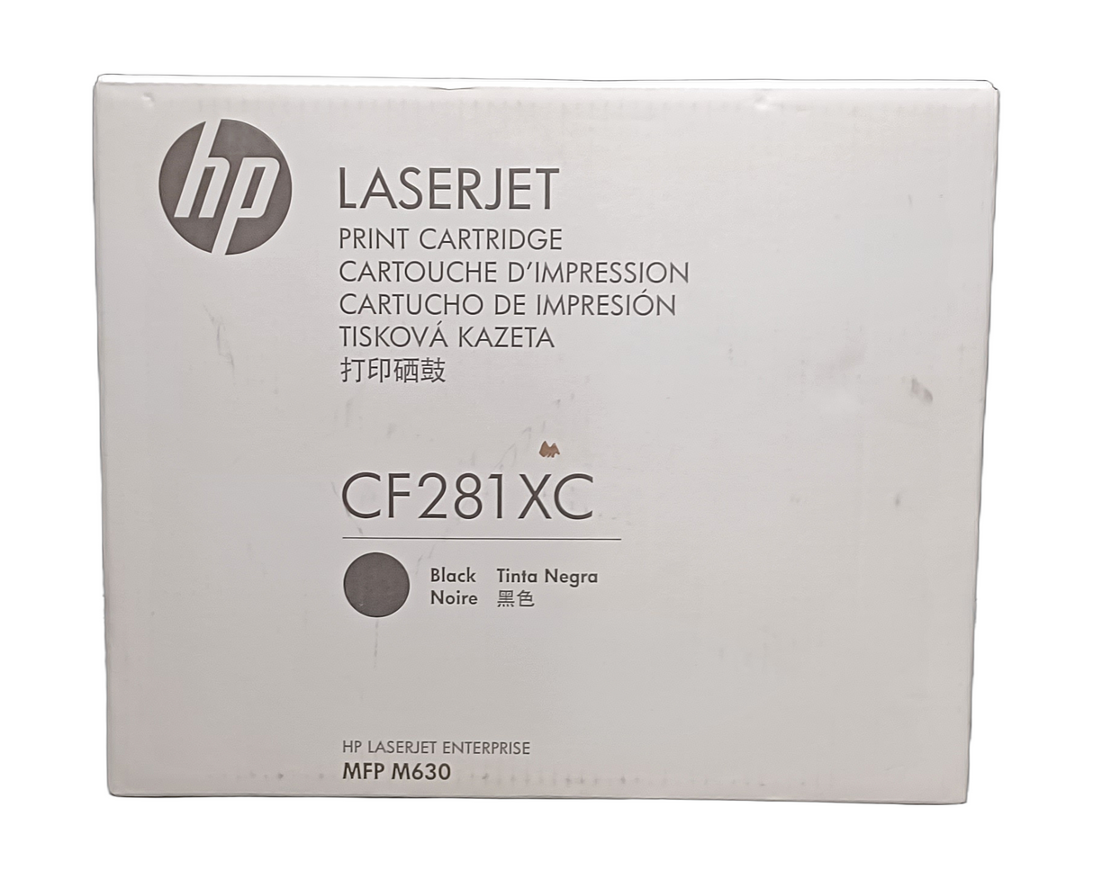 Cartouche de toner laser noire haute capacité HP CF281XC authentique, boîte simple