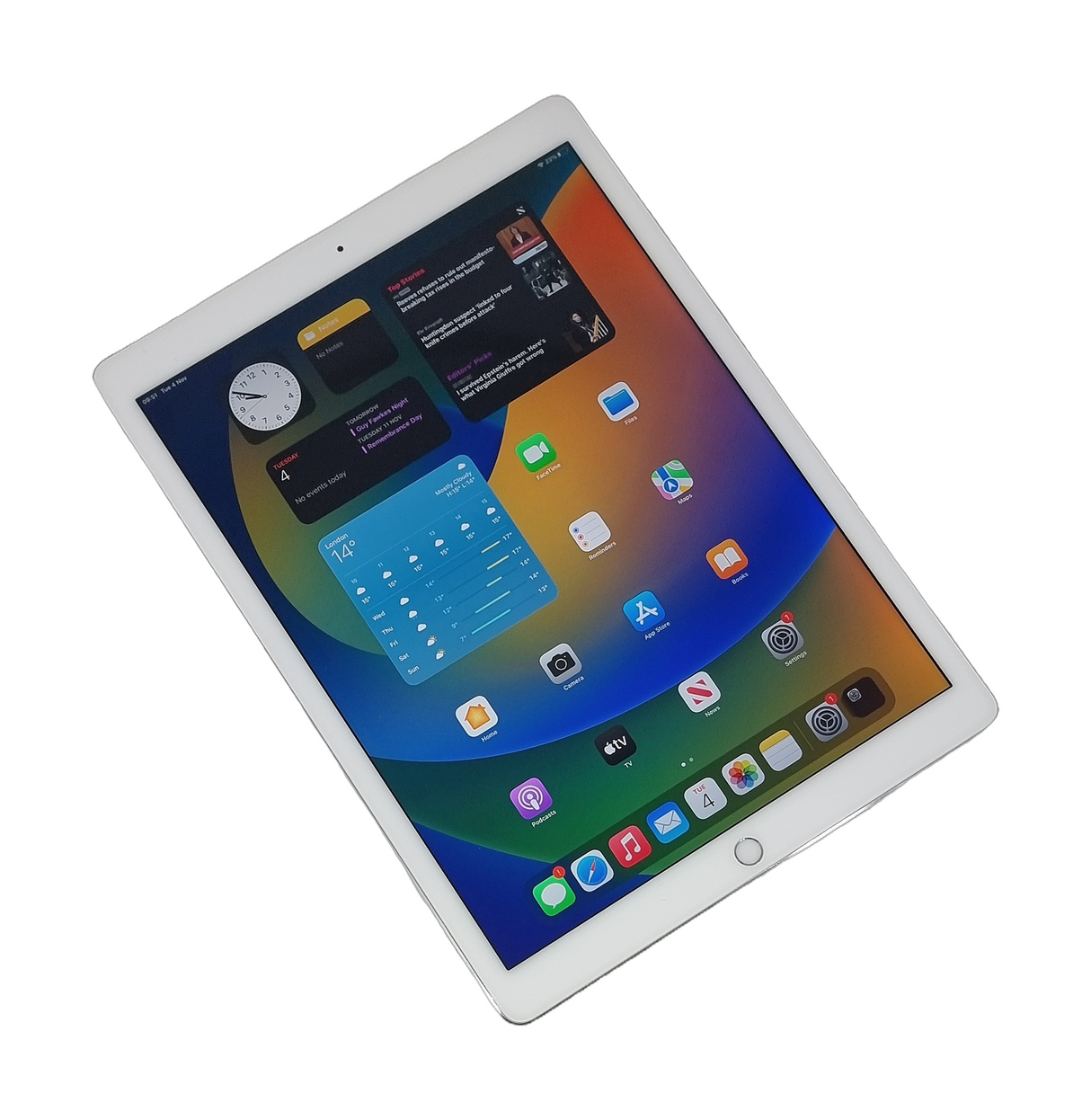 Apple iPad Pro Tablet, 128GB, Wifi + Cellular-Vodafone, Silver, A1652