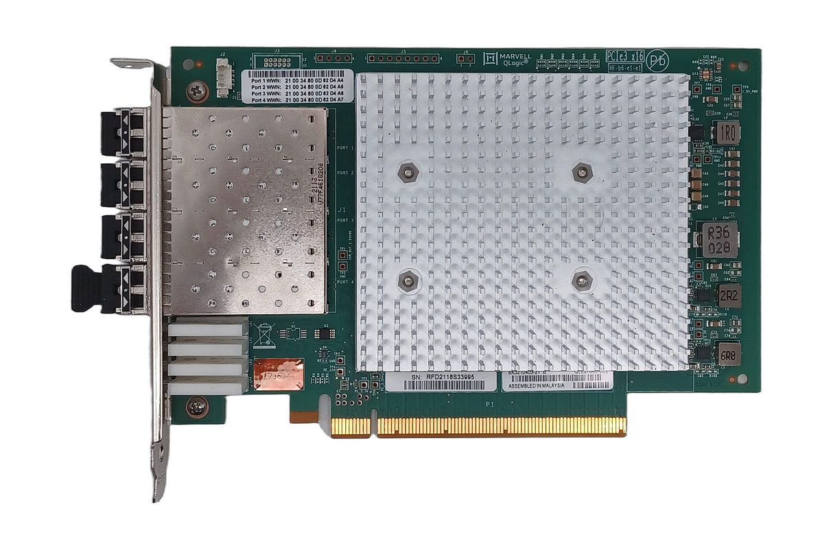 Dell PG3VK QLogic QLE2764S-DEL Quad-Port 32Gb Fibre Channel HBA Card