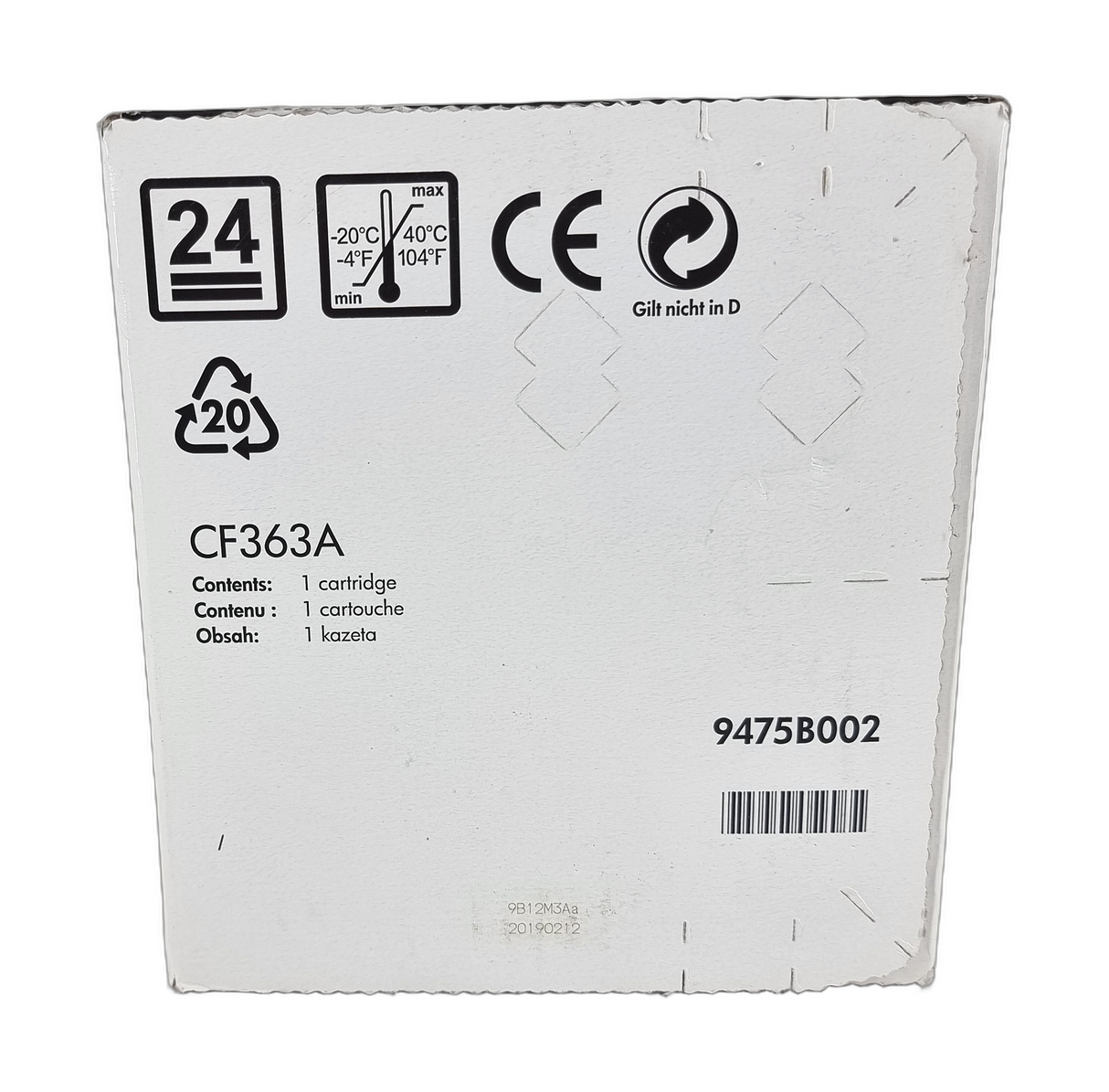 Genuine Sealed HP CF363A Magenta Print Cartridge 508A, Departures Livery BNIB