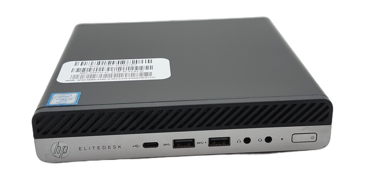 HP EliteDesk 800 G5 Micro PC, Core i5 9th Gen, 8GB RAM, 256GB SSD, Windows 11