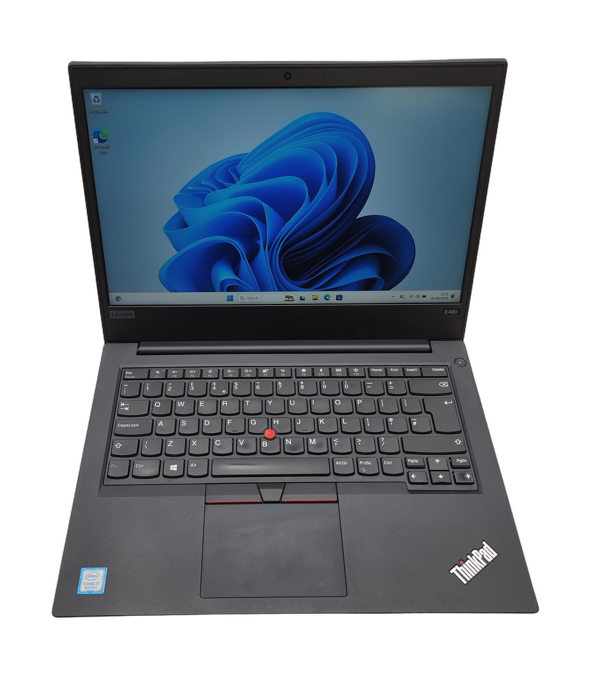 Lenovo ThinkPad E490 Laptop, 14" Core i7 8th Gen, 8GB RAM, 256GB SSD, Win 11