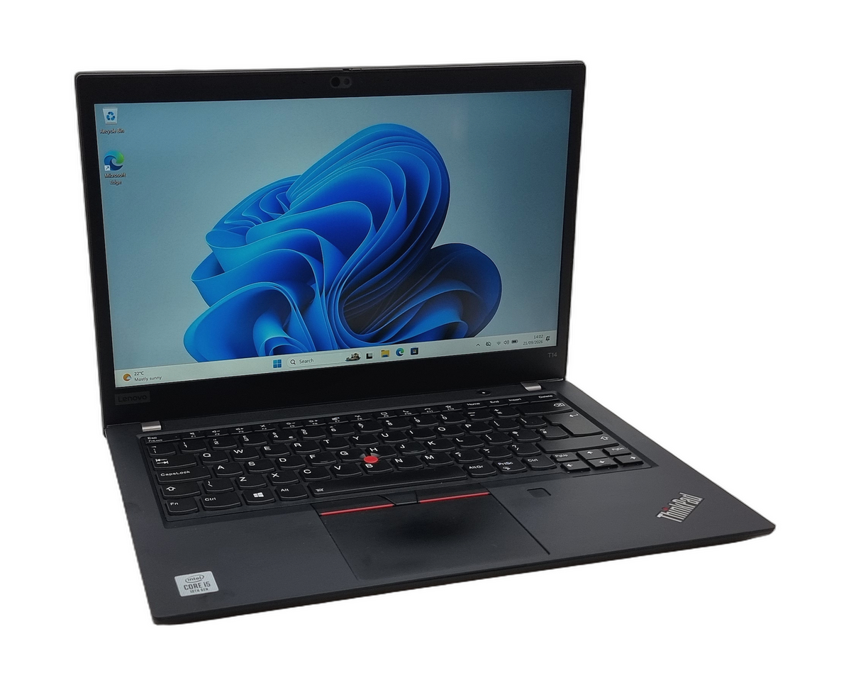 Lenovo ThinkPad T14 Gen 1 Laptop, 14" i5 10th Gen, 8GB RAM, 256GB SSD, Win 11