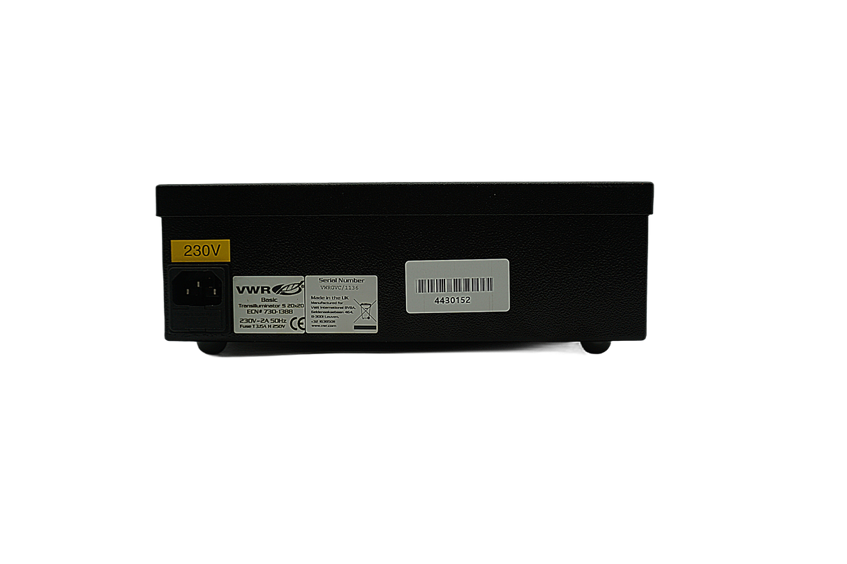 VWR Basic Transilluminator S 20x20 Model 730-1388 Benchtop UV Transilluminator