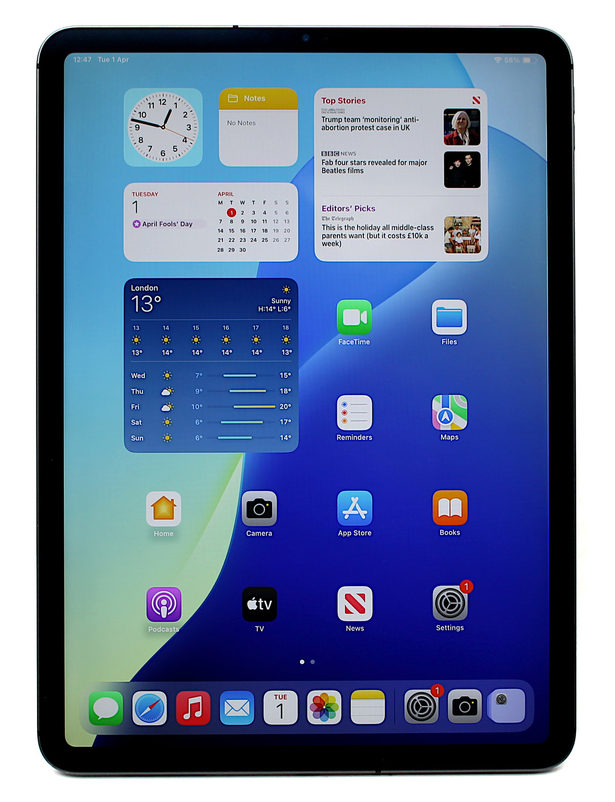 Apple iPad Pro 11-inch (1st gen) Tablet, 256GB, WiFi+Cellular, Space Grey, A1934