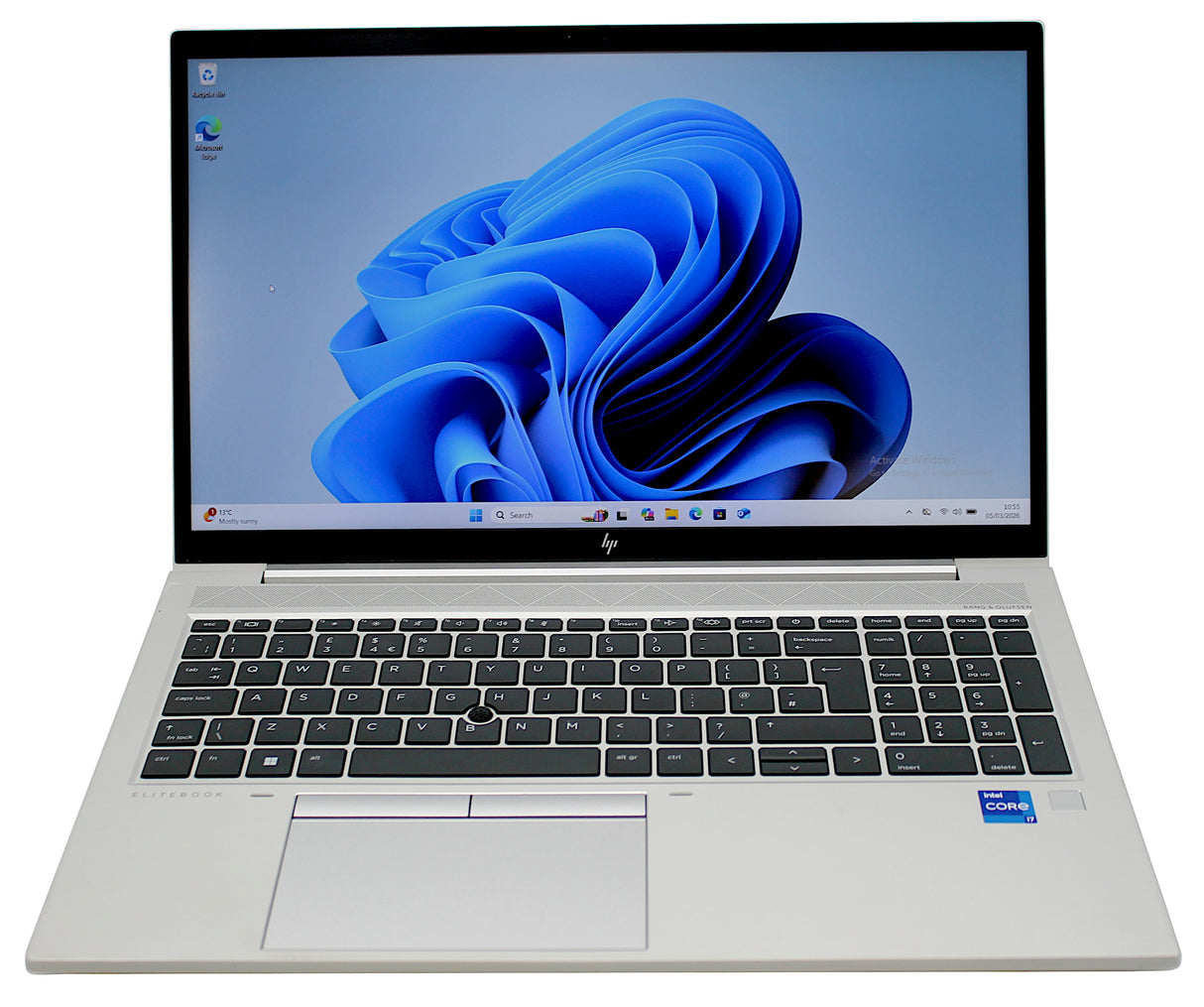 HP EliteBook 850 G8 Laptop, 15.6" 11th Gen Core i7, 8GB RAM, 256GB SSD, Win 11
