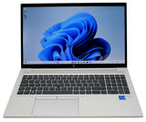 HP EliteBook 850 G8 Laptop, 15.6" 11th Gen Core i7, 8GB RAM, 256GB SSD, Win 11