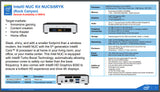 Intel NUC5i3RYK NUC PC: Core i3-5010U, 8GB RAM, 256GB SSD, WiFi+BT, Windows 10
