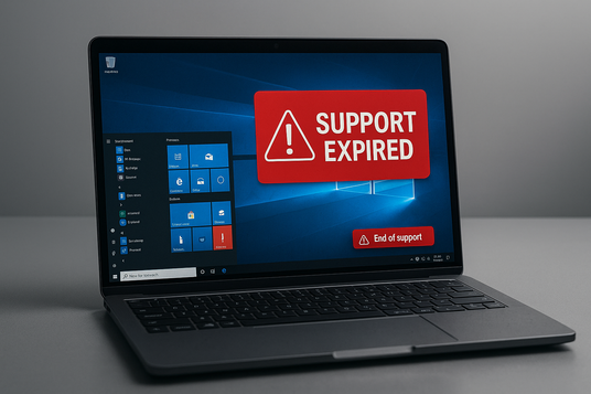 Prepare for Windows 10 End of Support: Buy a Refurbished Windows 11 Device Today! Image of laptop with winodws 10 expired