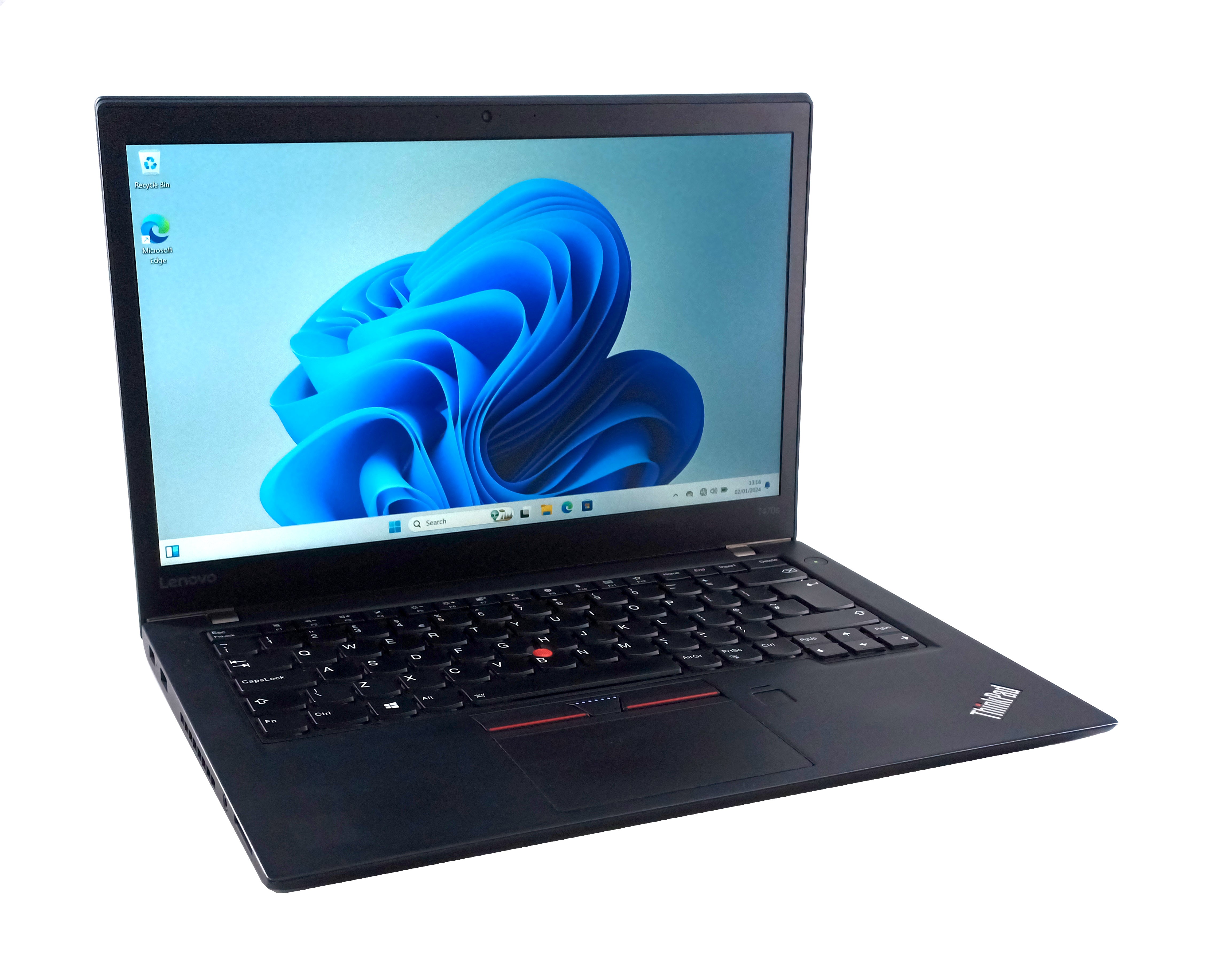 Lenovo Thinkpad T470s Laptop, 14" i5 7th Gen, 8GB RAM, 240GB SSD