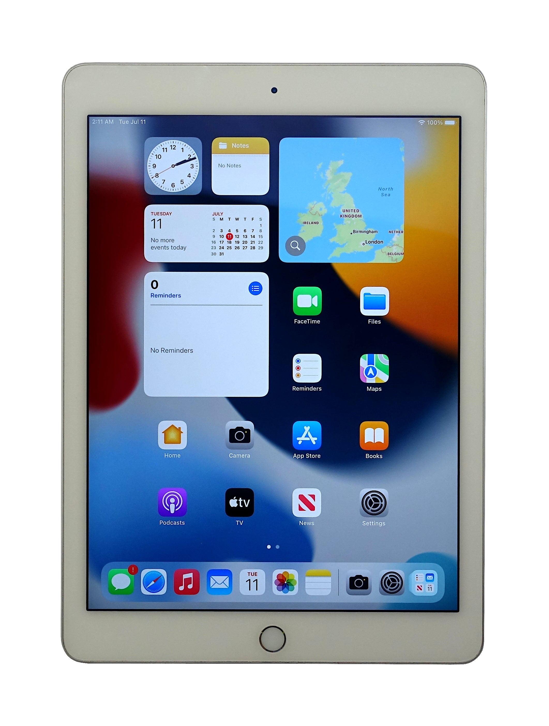 Apple iPad Air 2 Tablet, 16GB, WiFi, Silver, A1566