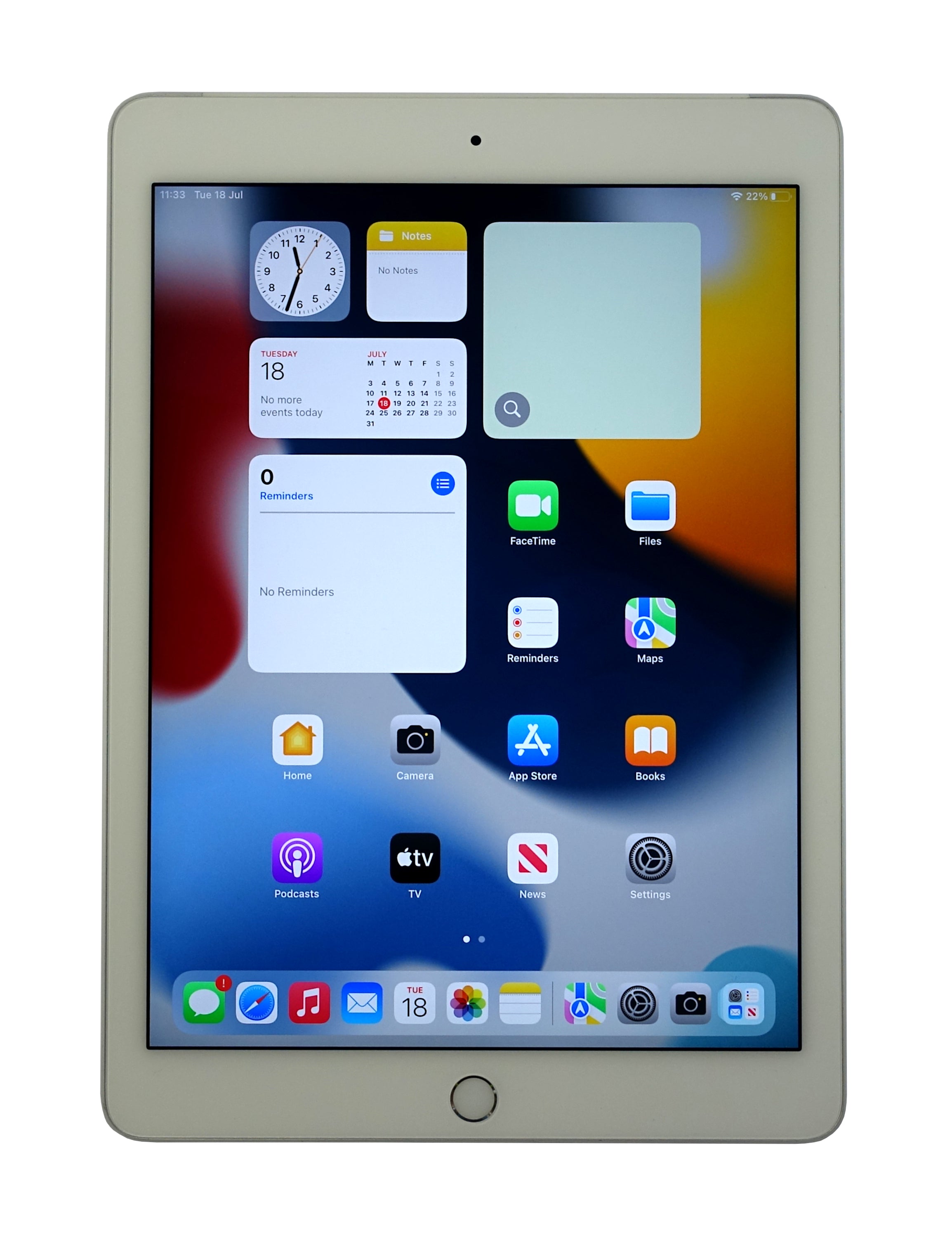 Apple iPad Air 2 Tablet, 32GB, WiFi + GSM, Silver, A1567