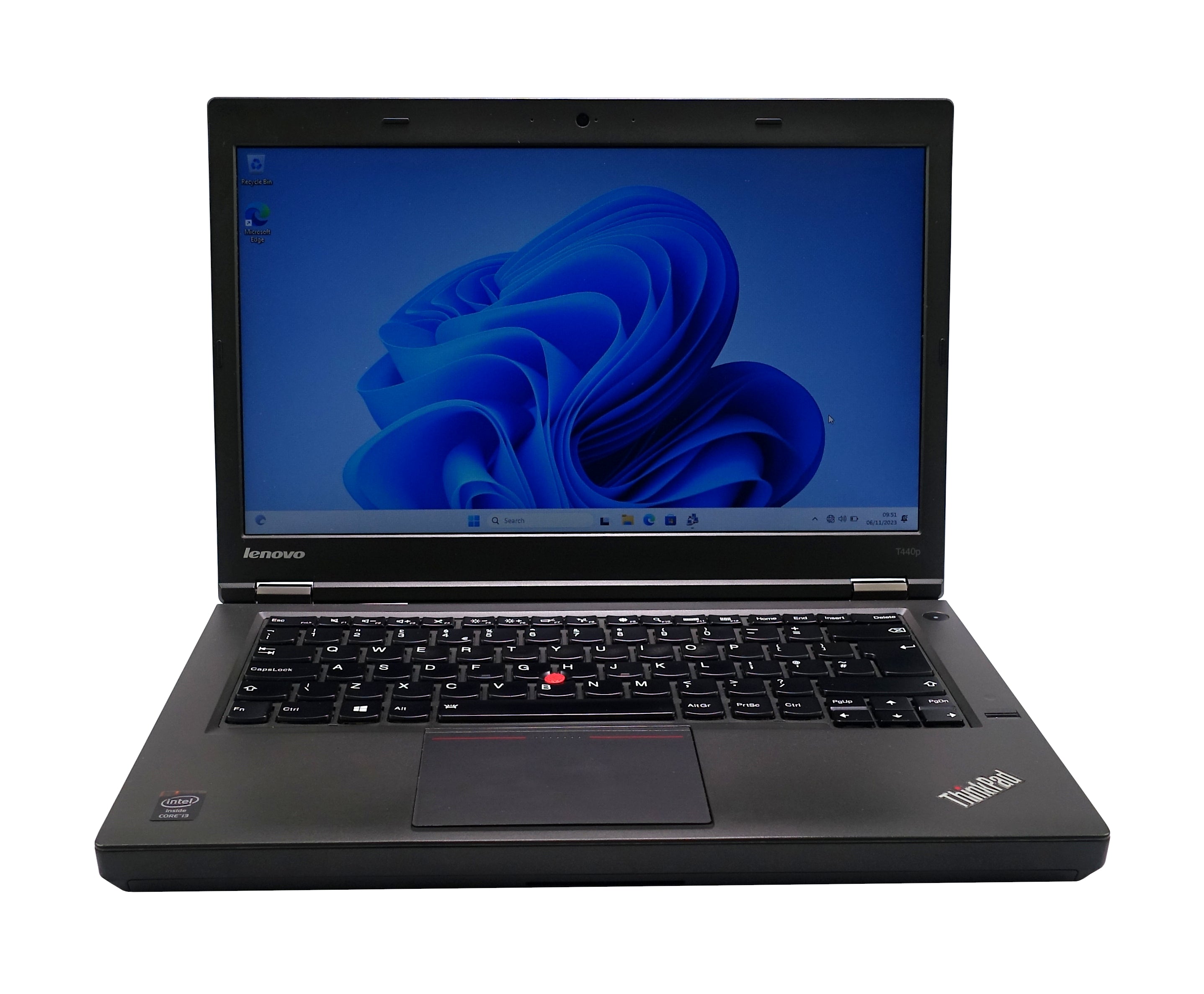 Lenovo ThinkPad T440P Laptop, 13.9" i3 4th Gen, 8GB RAM, 120GB SSD, Windows 11