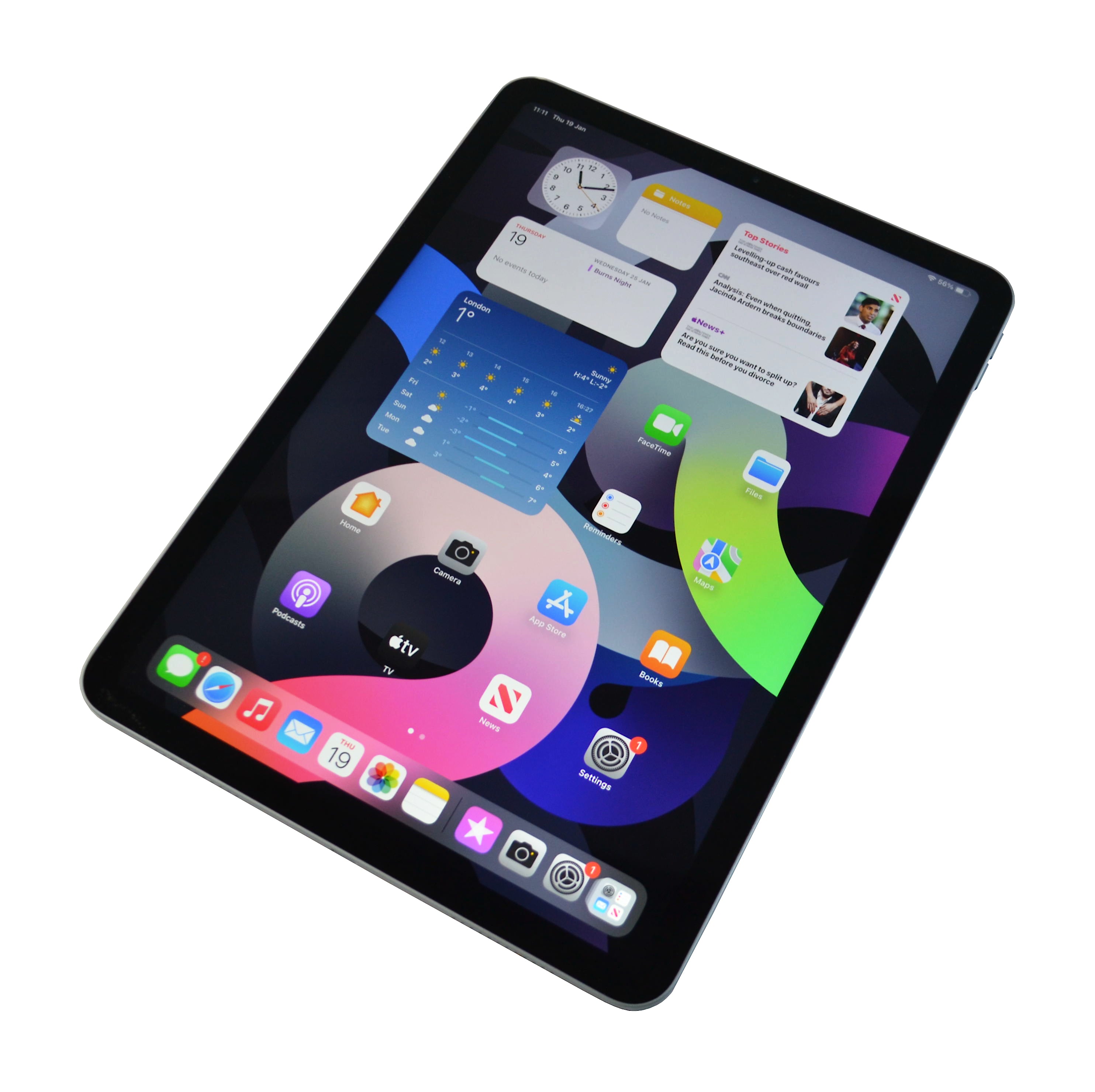 Apple iPad Air 4th Generation Tablet, 256GB, WiFi, Sky Blue, A2316