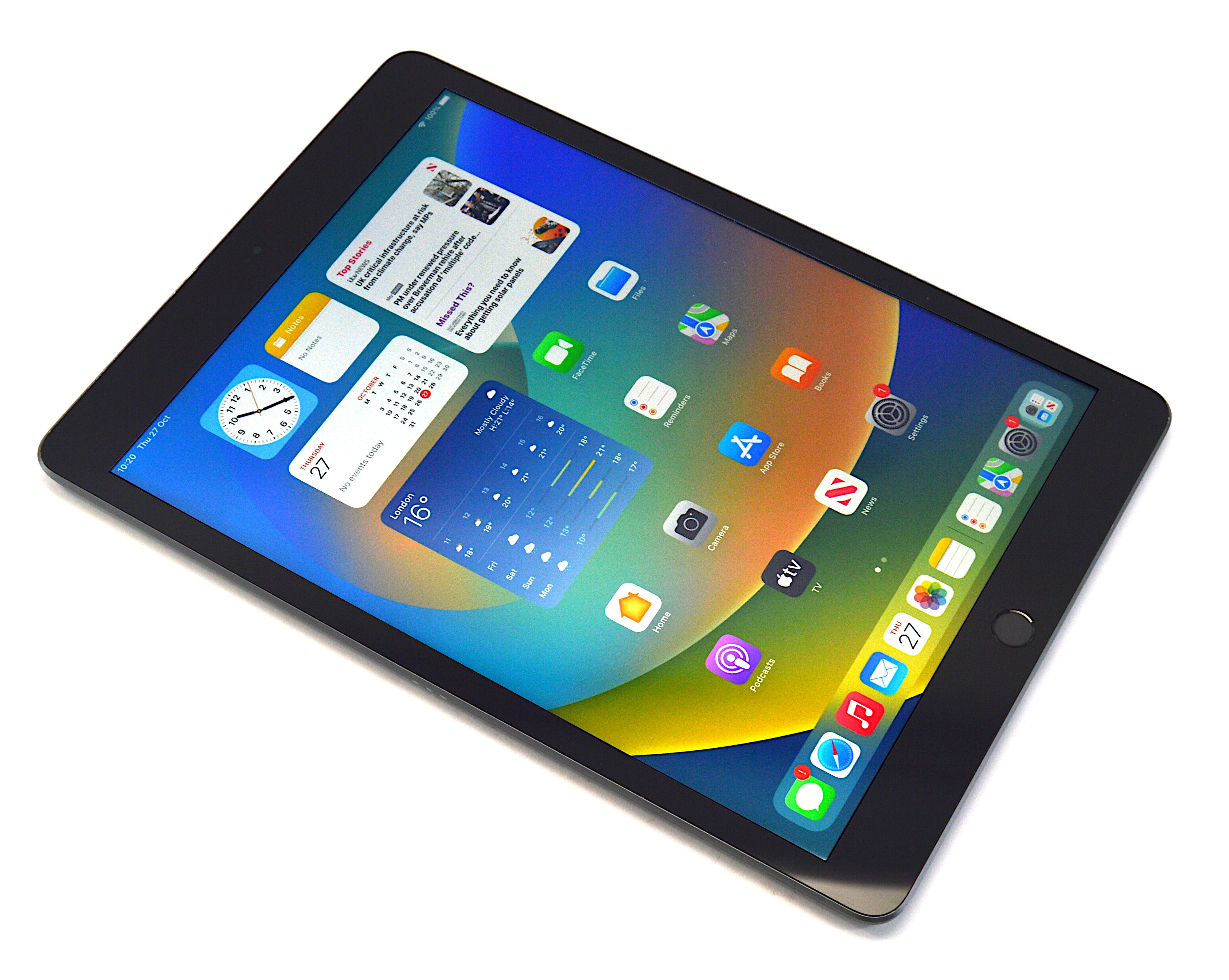 Apple iPad 9th Generation Tablet, 64GB, WiFi, Space Grey, A2602