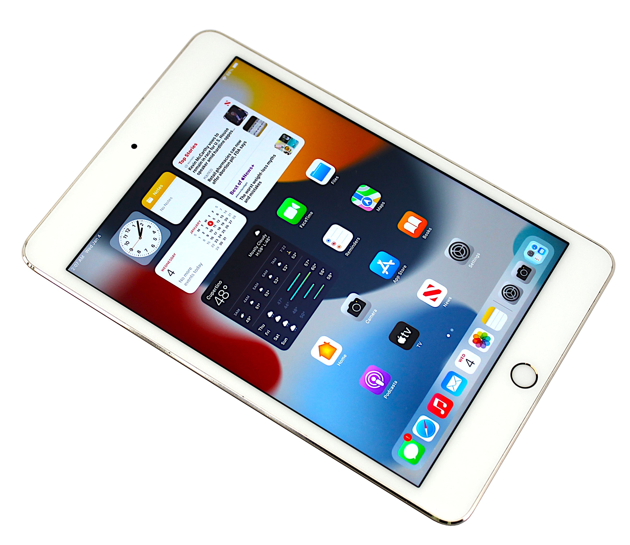 Apple iPad Mini 4th Generation Tablet, 64GB, WiFi + GSM, Gold, A1550