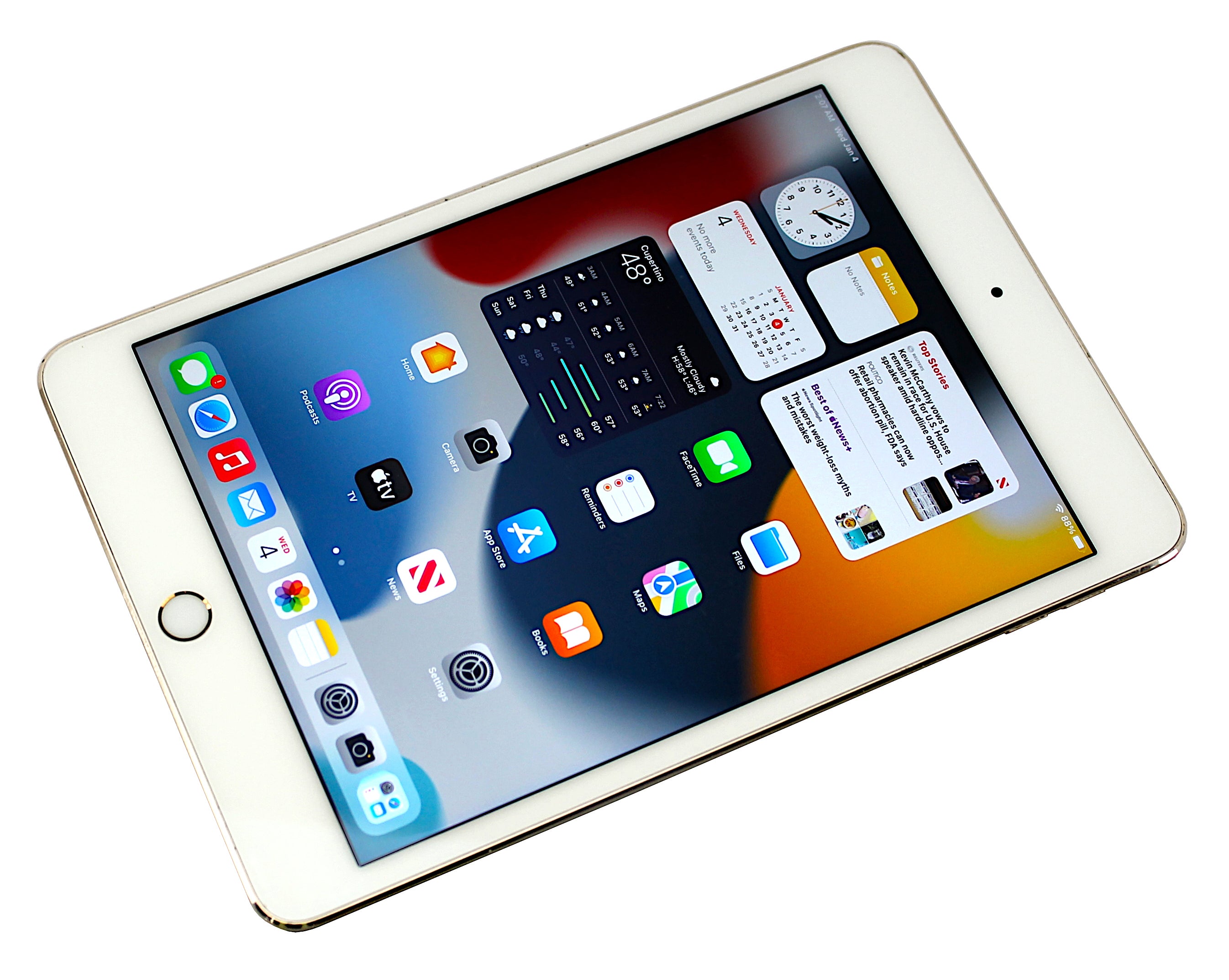 Apple iPad Mini 4th Generation Tablet, 64GB, WiFi + GSM, Gold, A1550