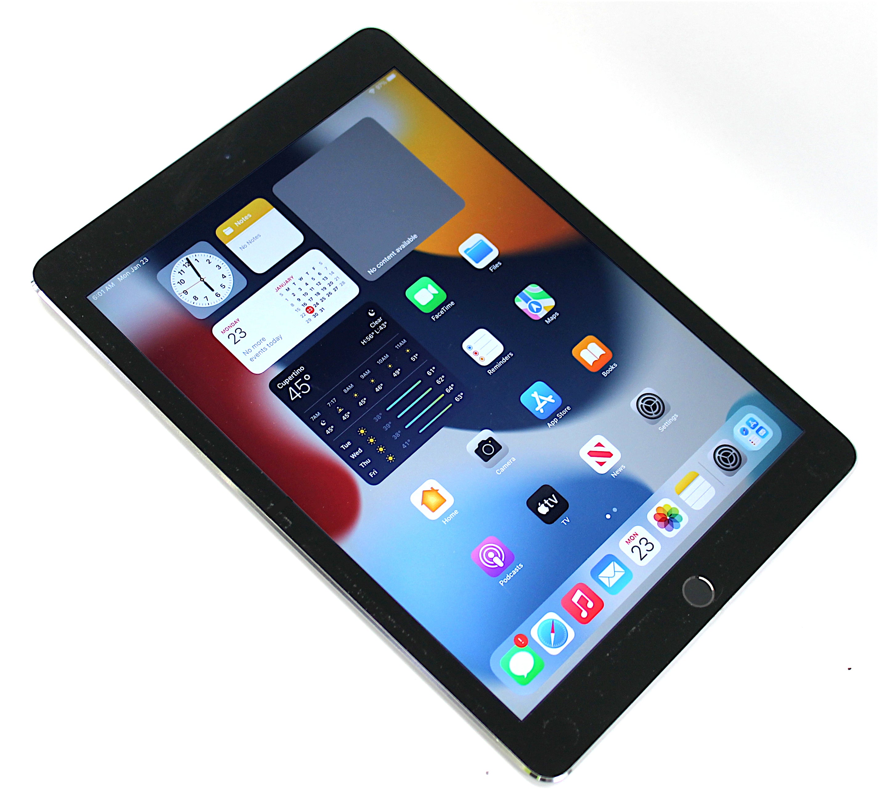 Apple iPad Air 2 Tablet, 128GB, WiFi, Space Gray, A1566