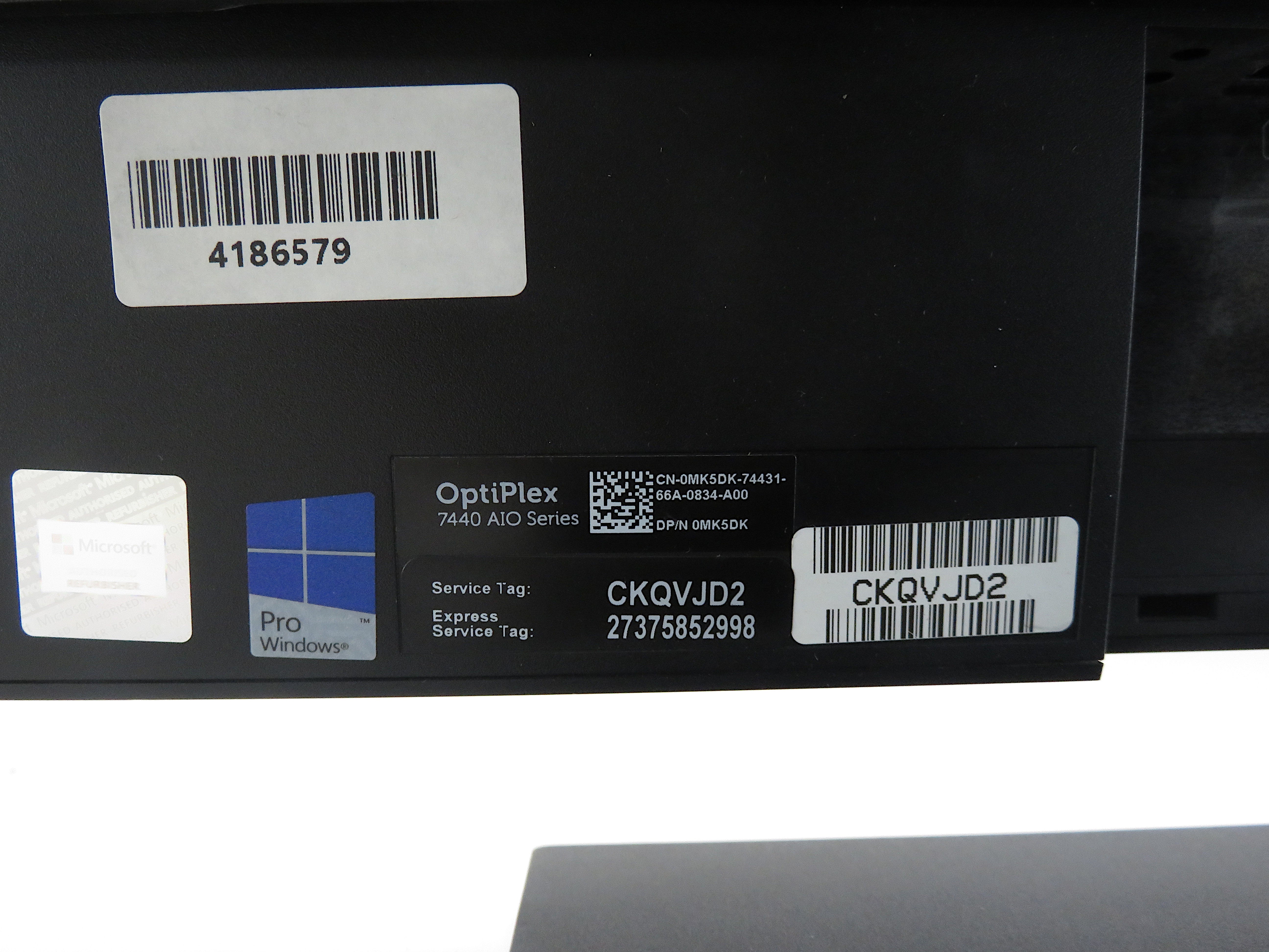 Dell OptiPlex 7440 AiO, 23" Core i5 6th Gen, 8GB RAM, 256GB SSD