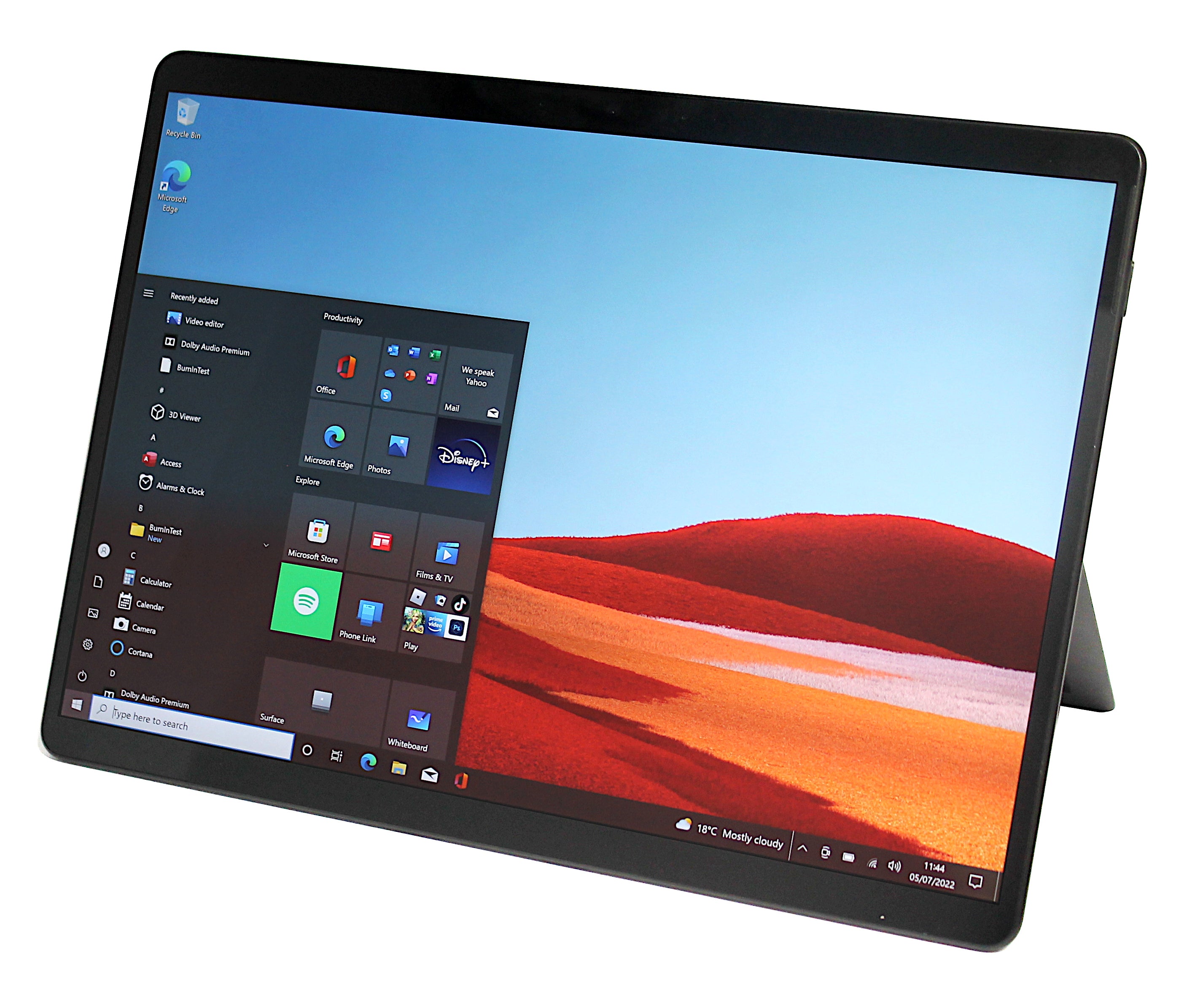 Microsoft Surface Pro X Tablet, 13" SQ1 CPU, 8GB RAM 128GB SSD, 1876