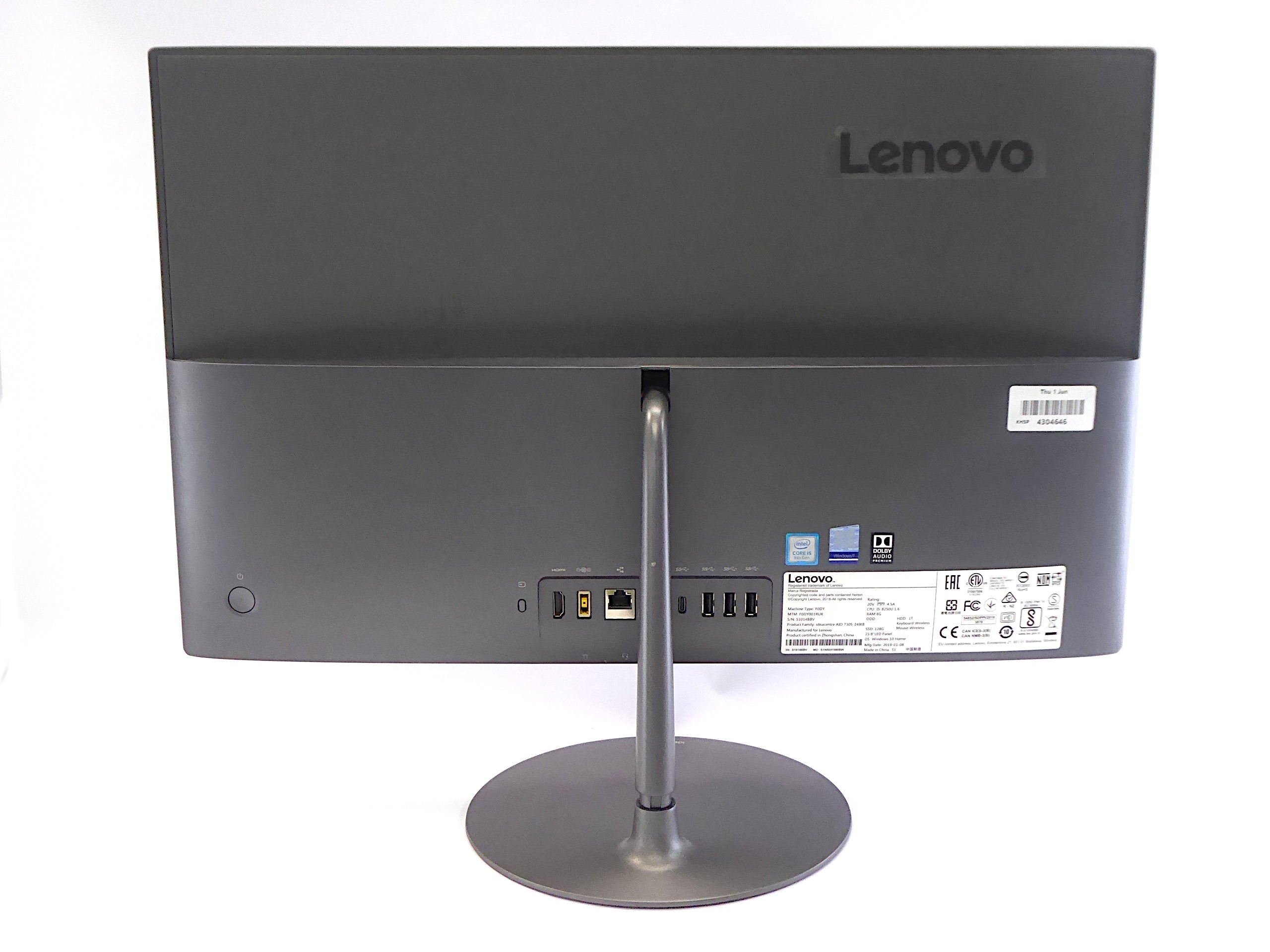 Lenovo Ideacentre 730S AiO, 23.8" Core i5 8th Gen, 8GB RAM, 256GB SSD Windows 10