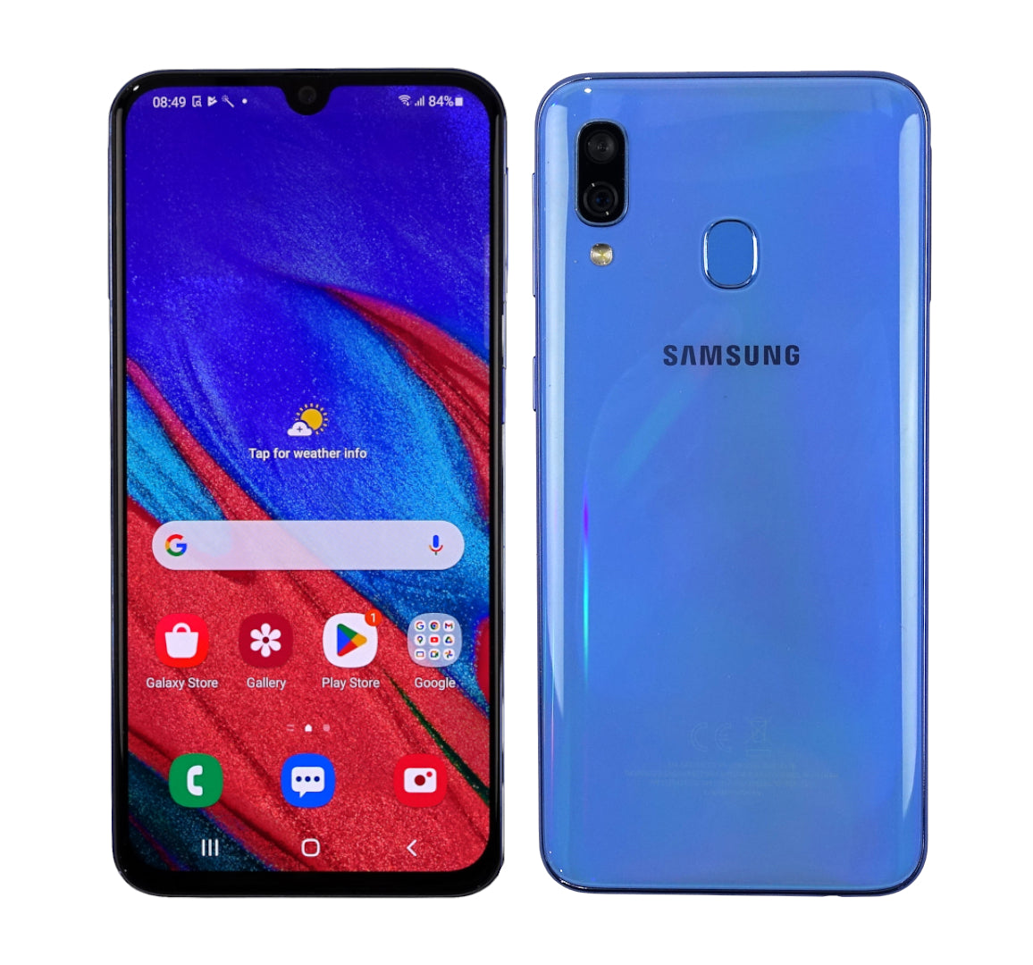 Samsung Galaxy A40 Smartphone, 64GB, Network Unlocked, Blue, SM-A405FN
