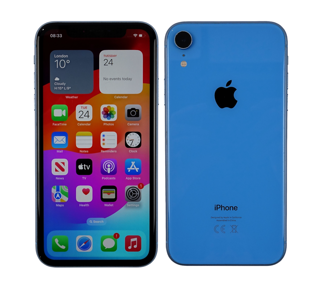 Apple iPhone XR Smartphone, 64GB, Network Unlocked, Blue, A2105