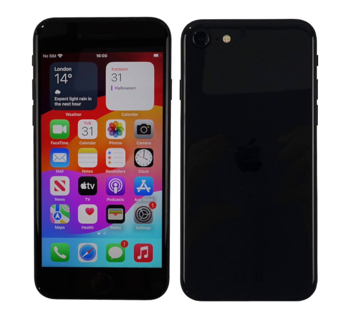 Apple iPhone SE 2nd Generation Smartphone, 128GB, Network Unlocked, Black, A2296
